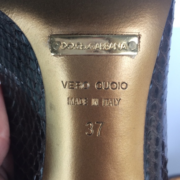 Dolce & Gabbana Brown Snakeskin heels - Picture 2 of 7